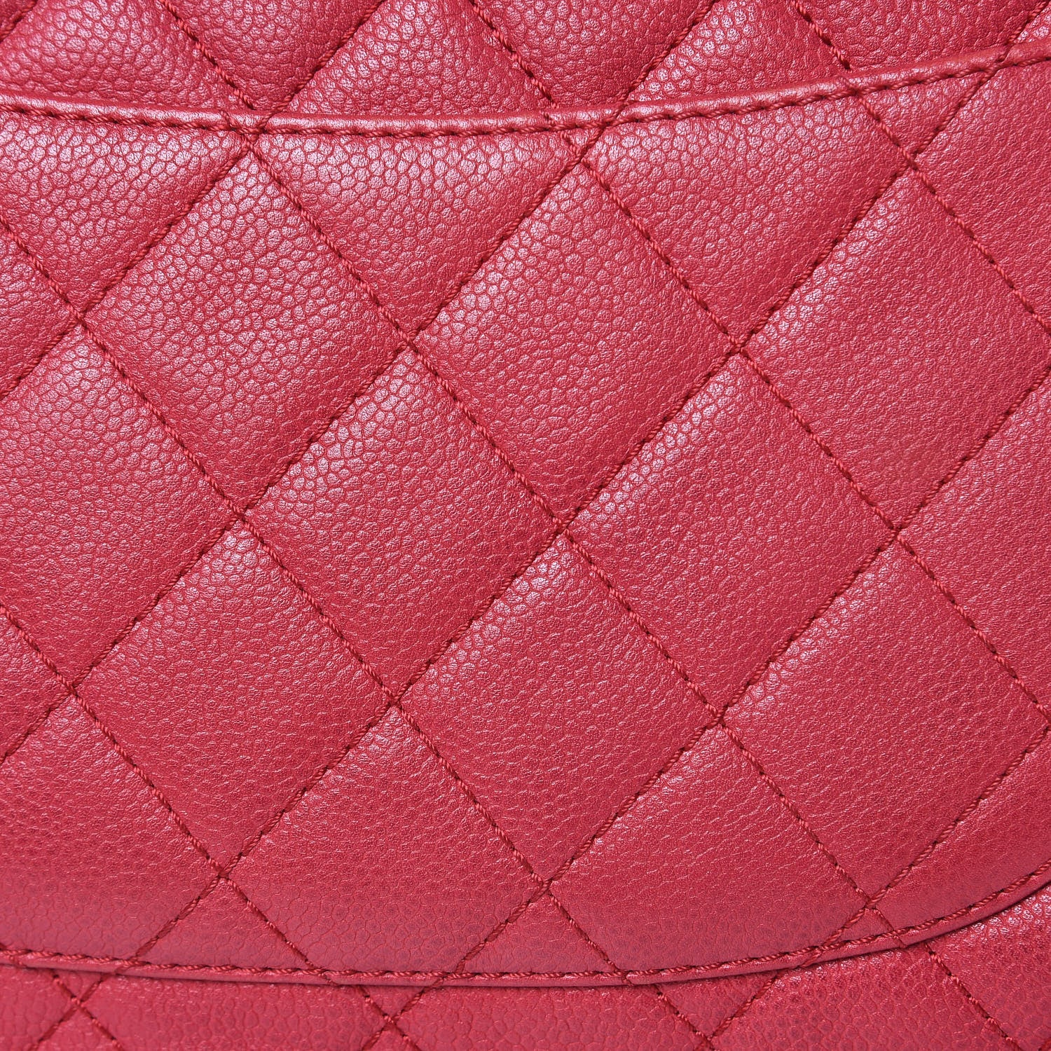 Chanel Washed Caviar Quilted Jumbo Single Flap Fuchsia 11 of 19