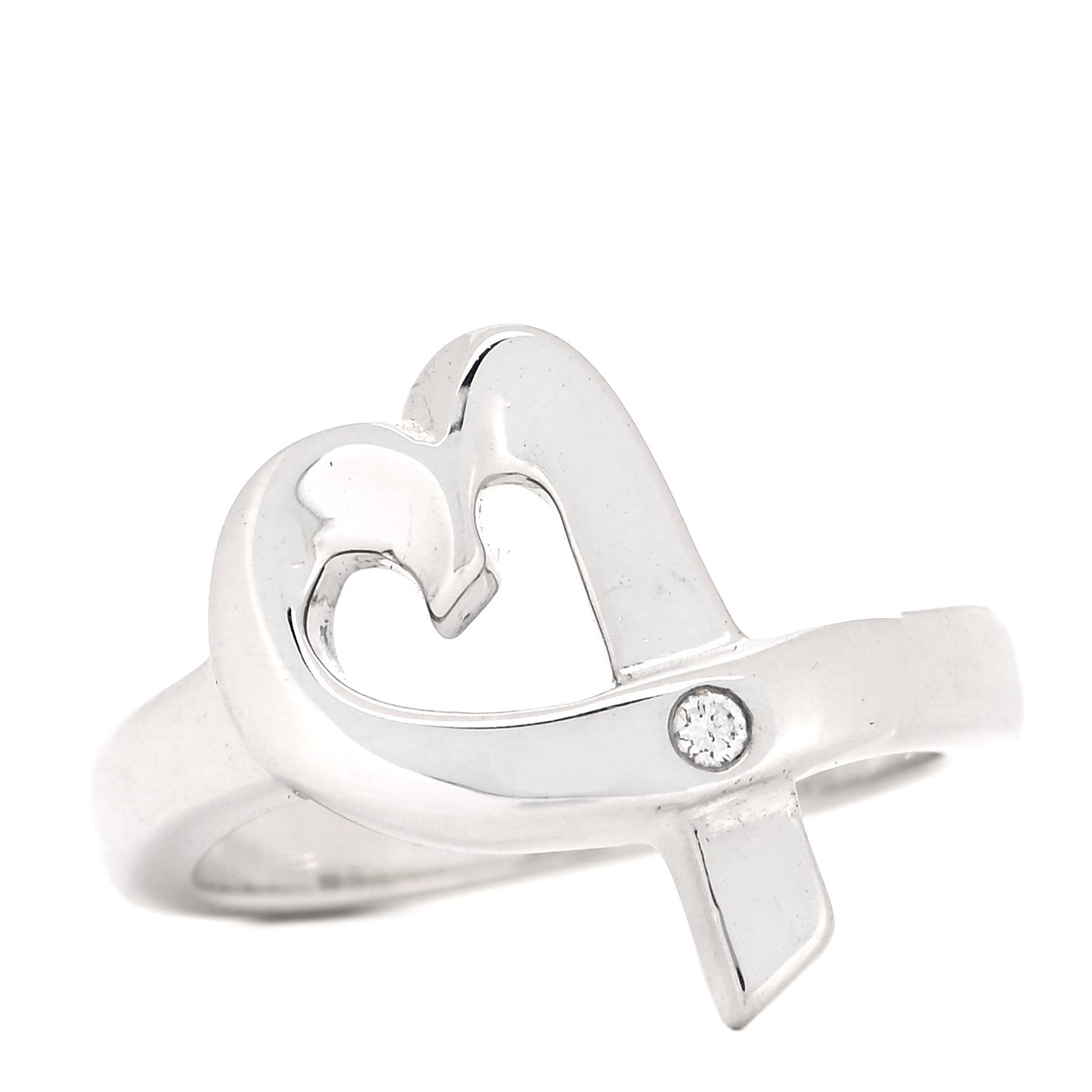 Sterling Silver Paloma Picasso Diamond Loving Heart Ring 49 5