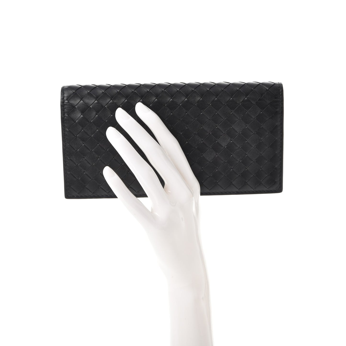 Nappa Intrecciato Flap Wallet Nero Black
