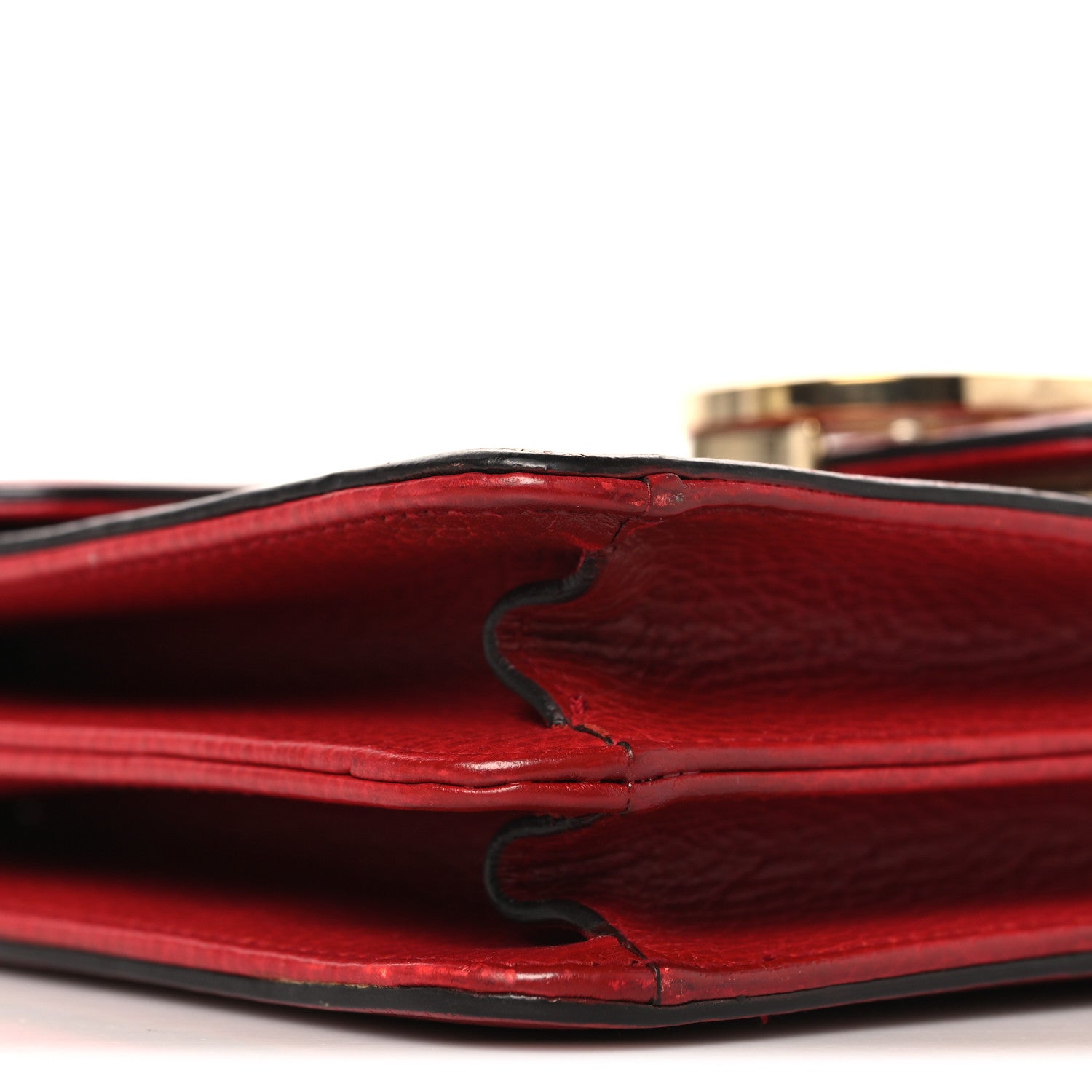 Gucci Dollar Calfskin Small Interlocking G Shoulder Bag Red 10 of 11