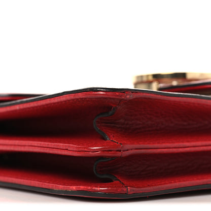Gucci Dollar Calfskin Small Interlocking G Shoulder Bag Red 10 of 11
