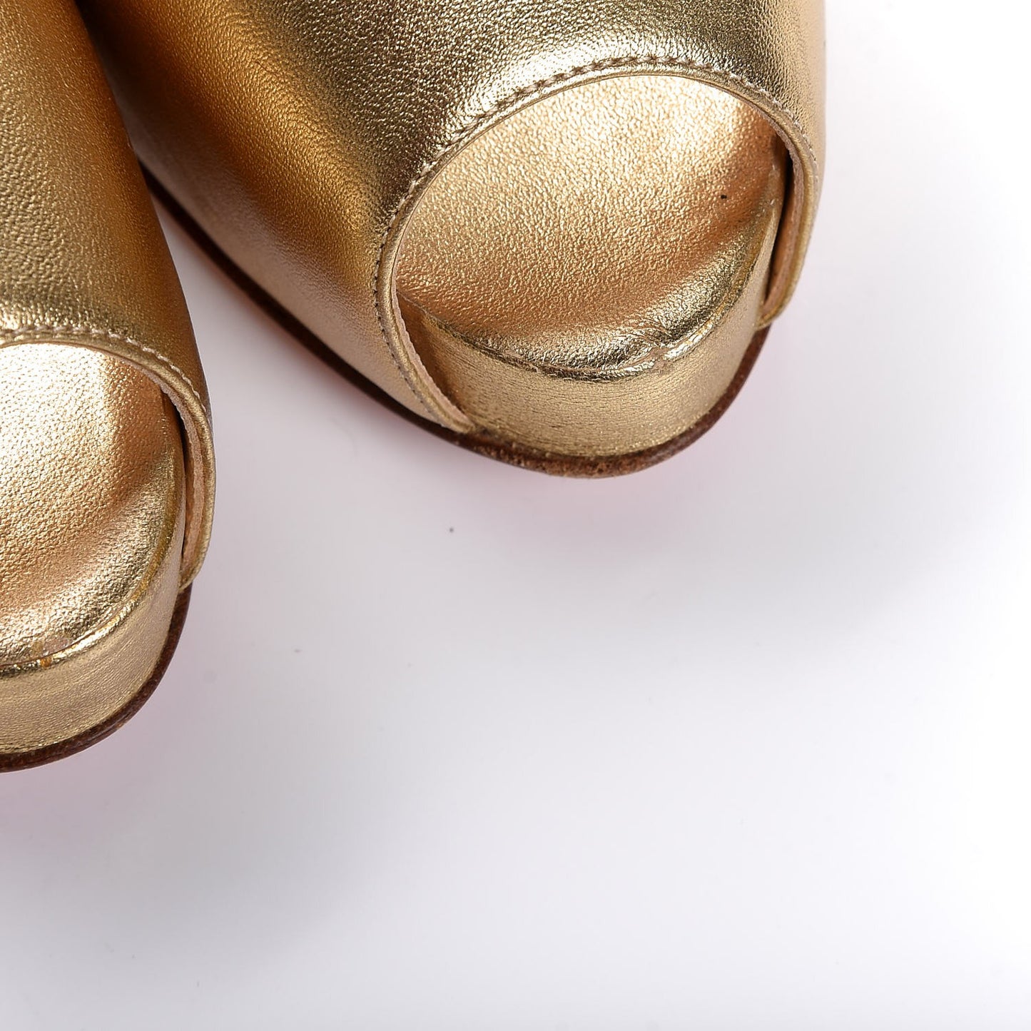 Metallic Nappa Very Prive 120 Pumps 35.5 Light Gold