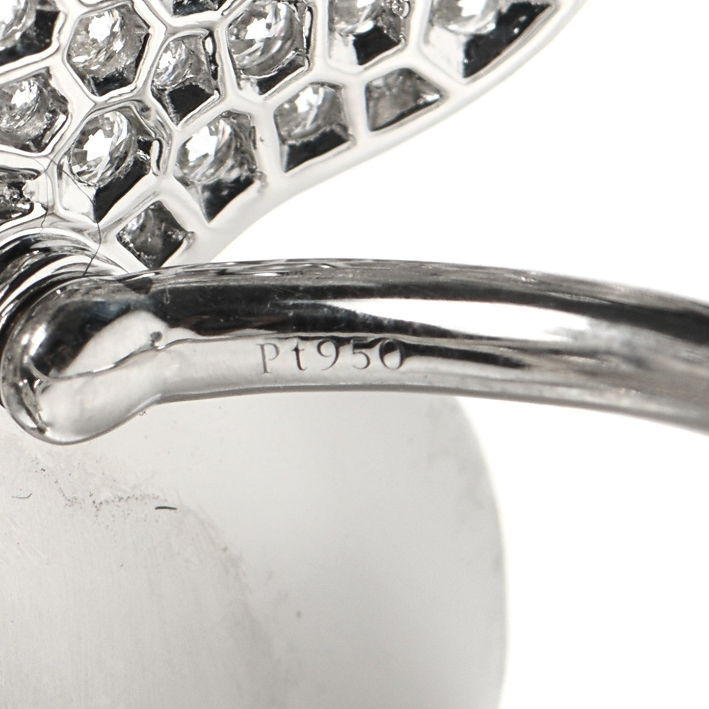 Platinum Diamond Paper Flowers Cluster Ring 52 6