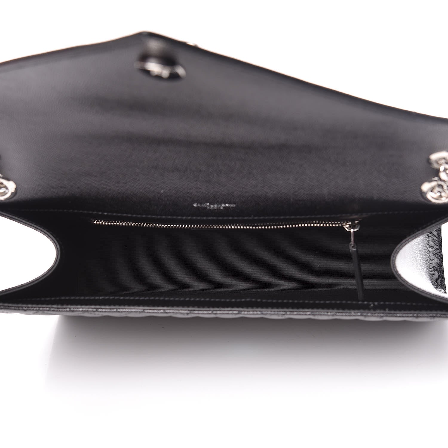 Saint Laurent Grain De Poudre Textured Mixed Matelasse Large Triquilt Monogram Satchel Black 7 of 11