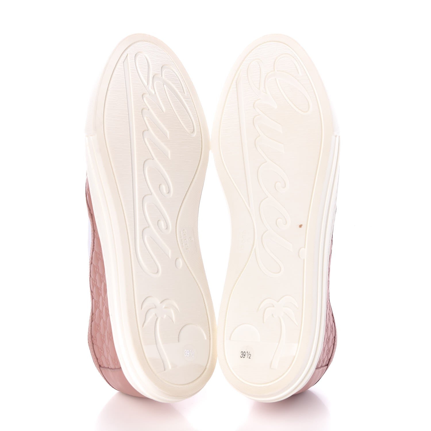 Gucci Soft Microguccissima Womens Slip On Sneakers 39.5 Soft Pink White 5 of 10