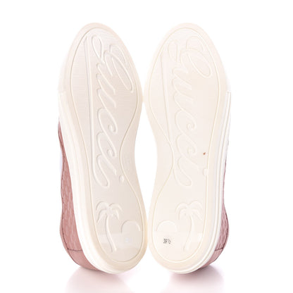 Gucci Soft Microguccissima Womens Slip On Sneakers 39.5 Soft Pink White 5 of 10