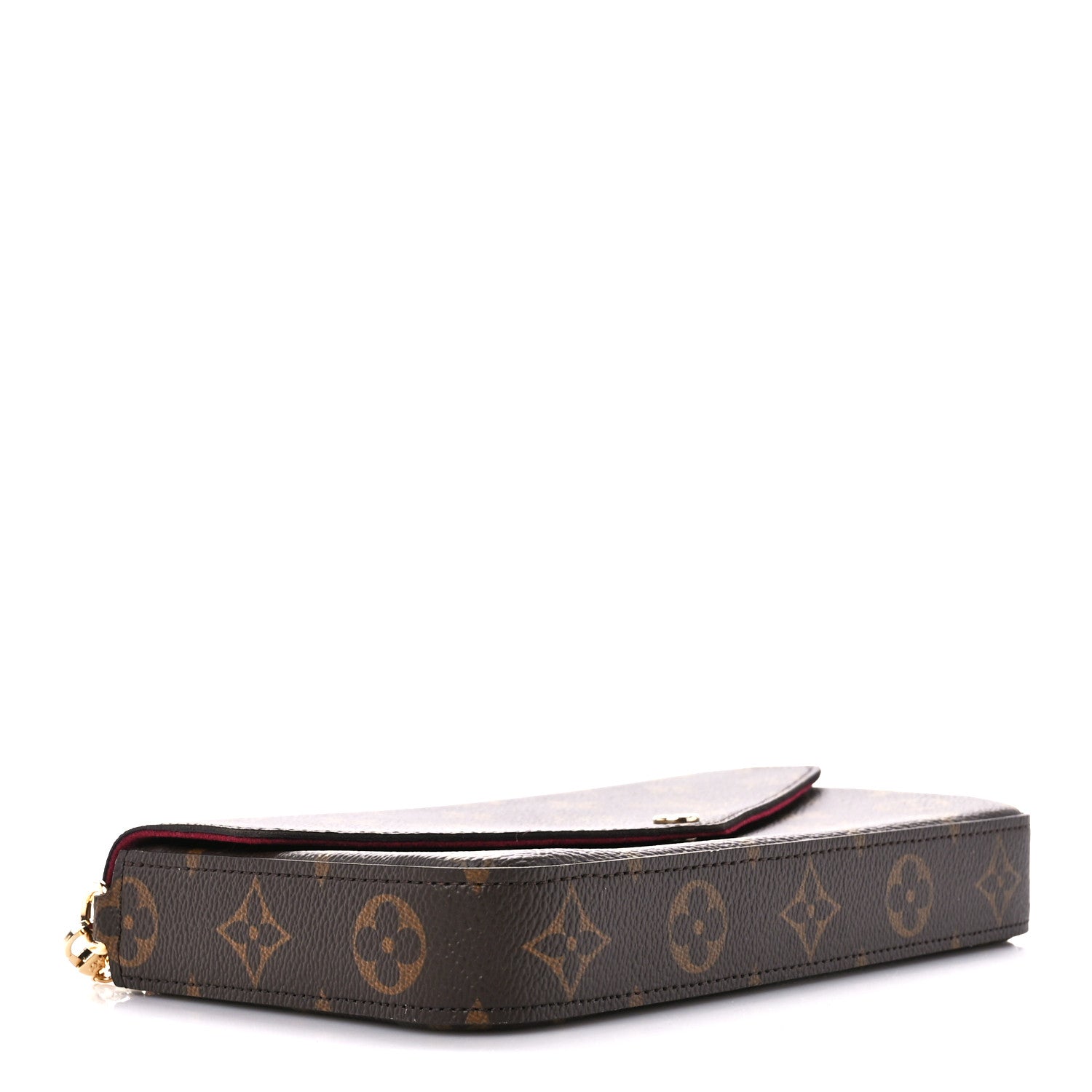 Louis Vuitton Monogram Pochette Felicie Chain Wallet Fuchsia 5 of 14