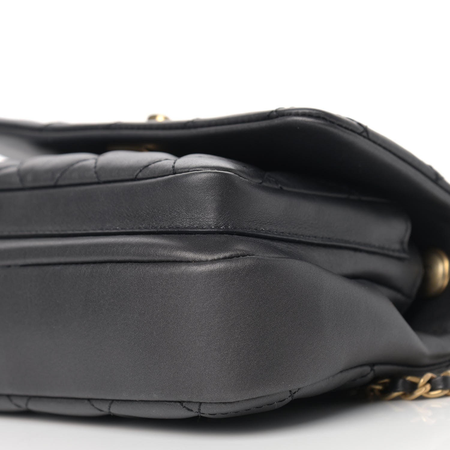 Chanel Calfskin Quilted Top Handle Flap Black 9 of 10