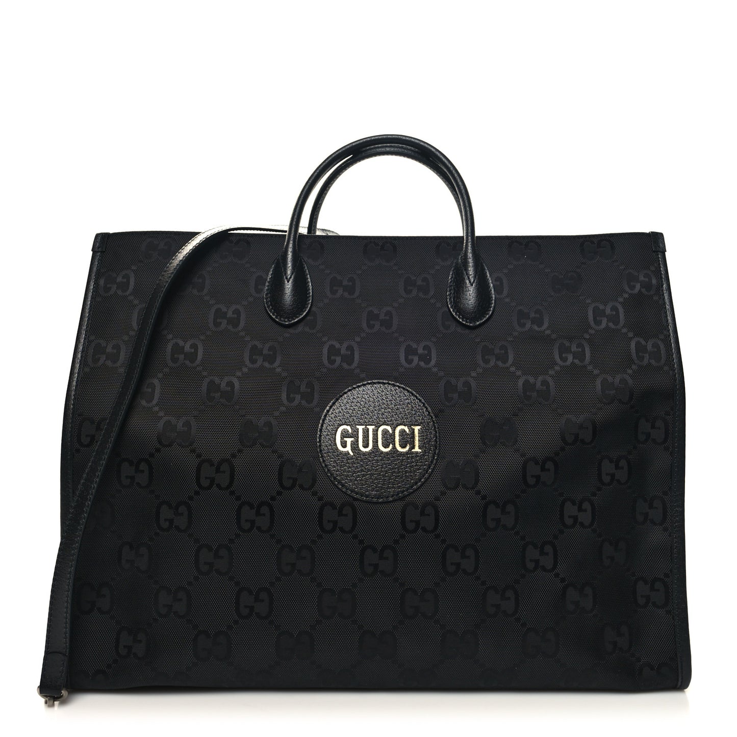 Econyl Nylon Monogram Large Off The Grid Tote Bag Black