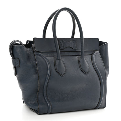 Celine Drummed Calfskin Mini Luggage Slate 2 of 11