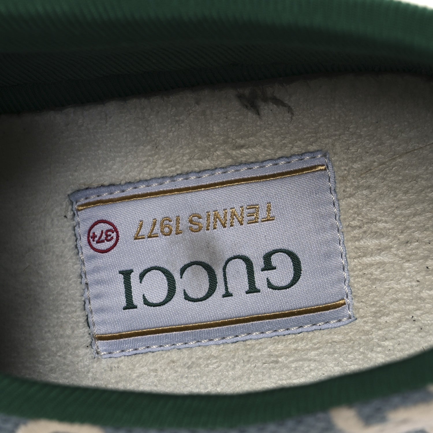 Gucci Cotton GG Monogram Web Womens 1977 Tennis Sneakers 37.5 Philod Ivory Mystic White 9 of 14