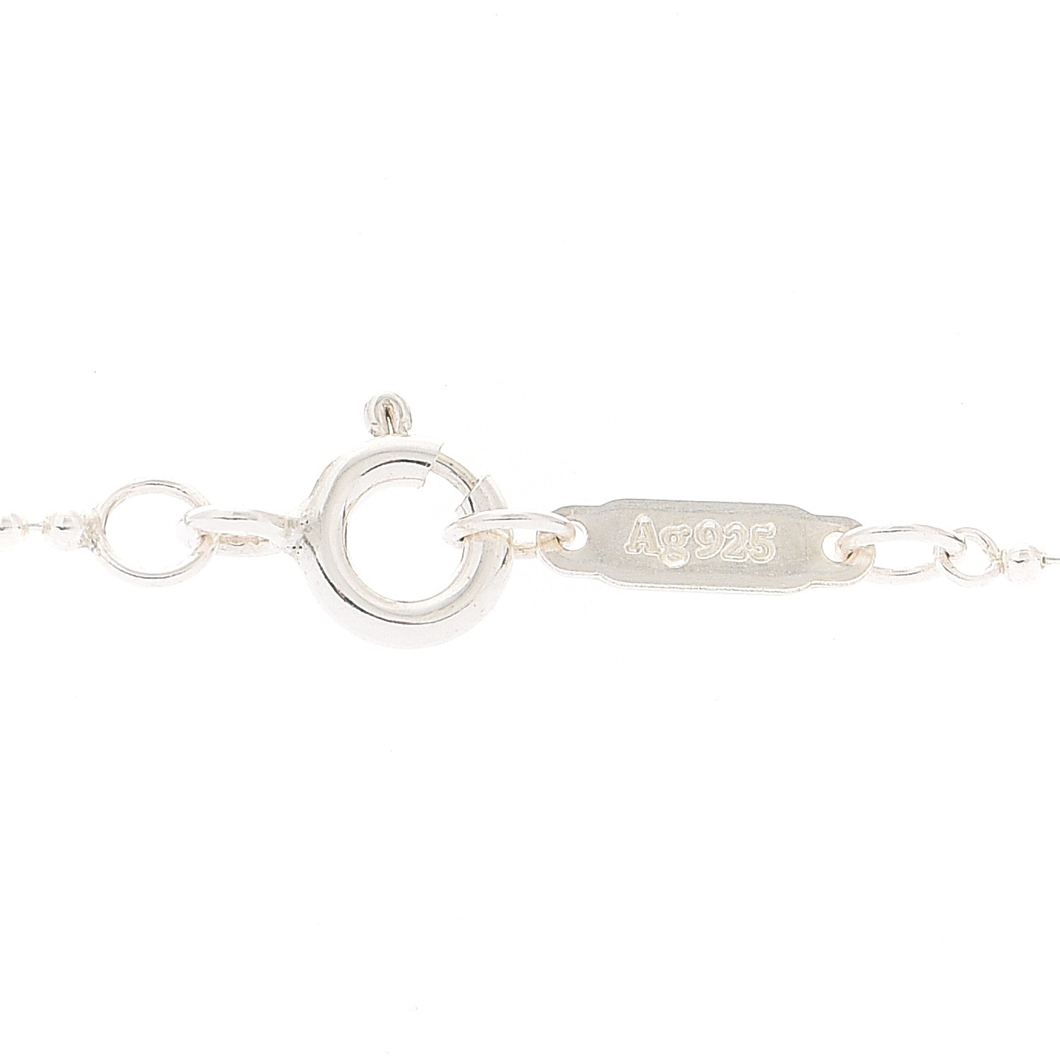 Tiffany Sterling Silver Diamond Yours Truly Charm Necklace 7 of 7