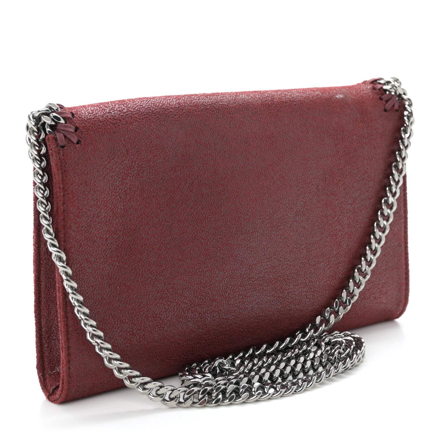 Stella McCartney Shaggy Deer Mini Falabella Crossbody Bag Burgundy 3 of 9