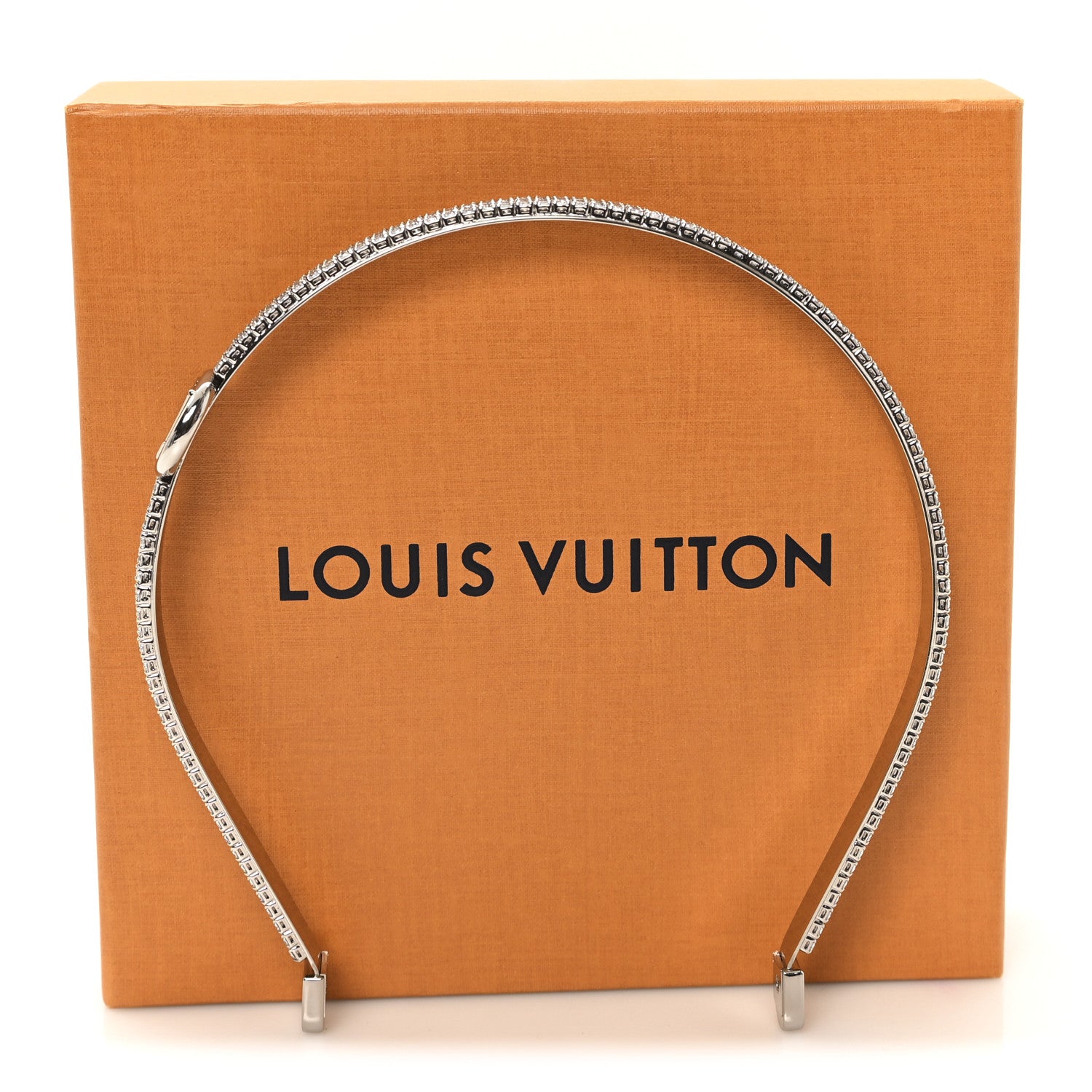 Louis Vuitton Strass Monogram LV Icon Headband Silver 1843363