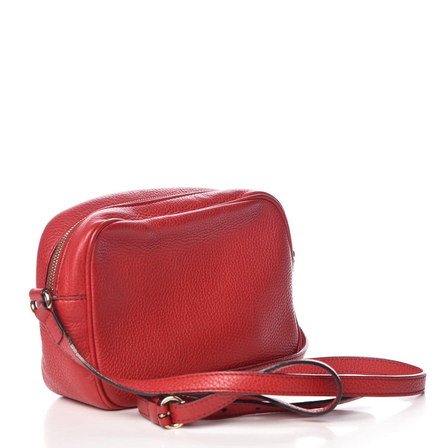 Pebbled Calfskin Small Soho Disco Bag Tabasco Red