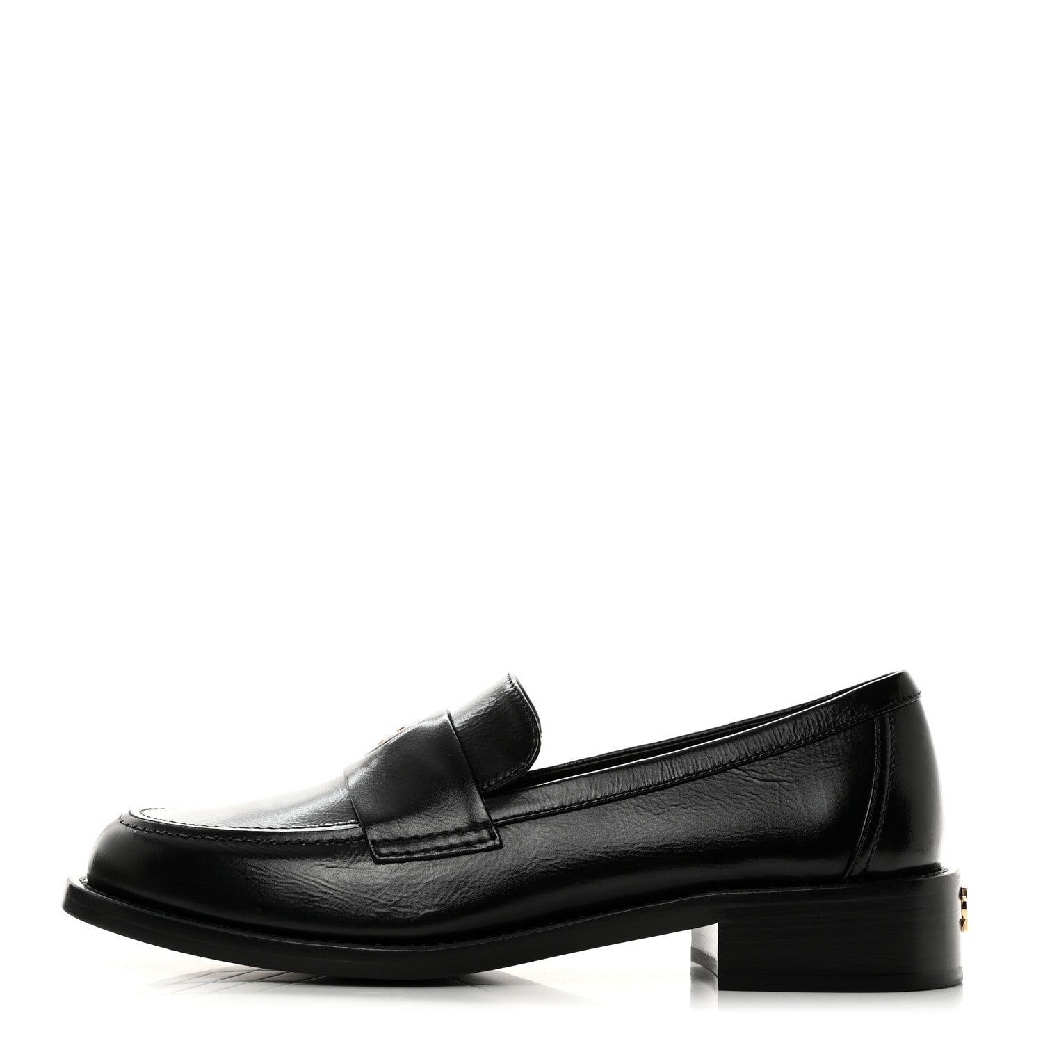 Chanel Calfskin CC Mocassins 38 Black 1 of 9