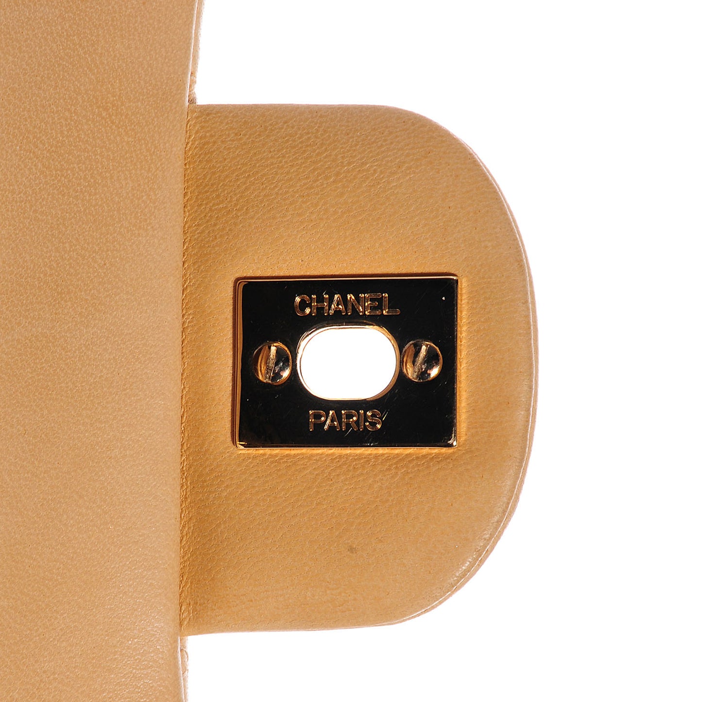 Lambskin Medium Double Flap Beige