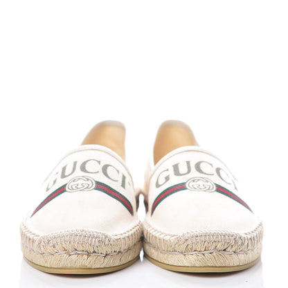 Gucci Canvas Logo Espadrilles 40 Greggio White 2 of 9