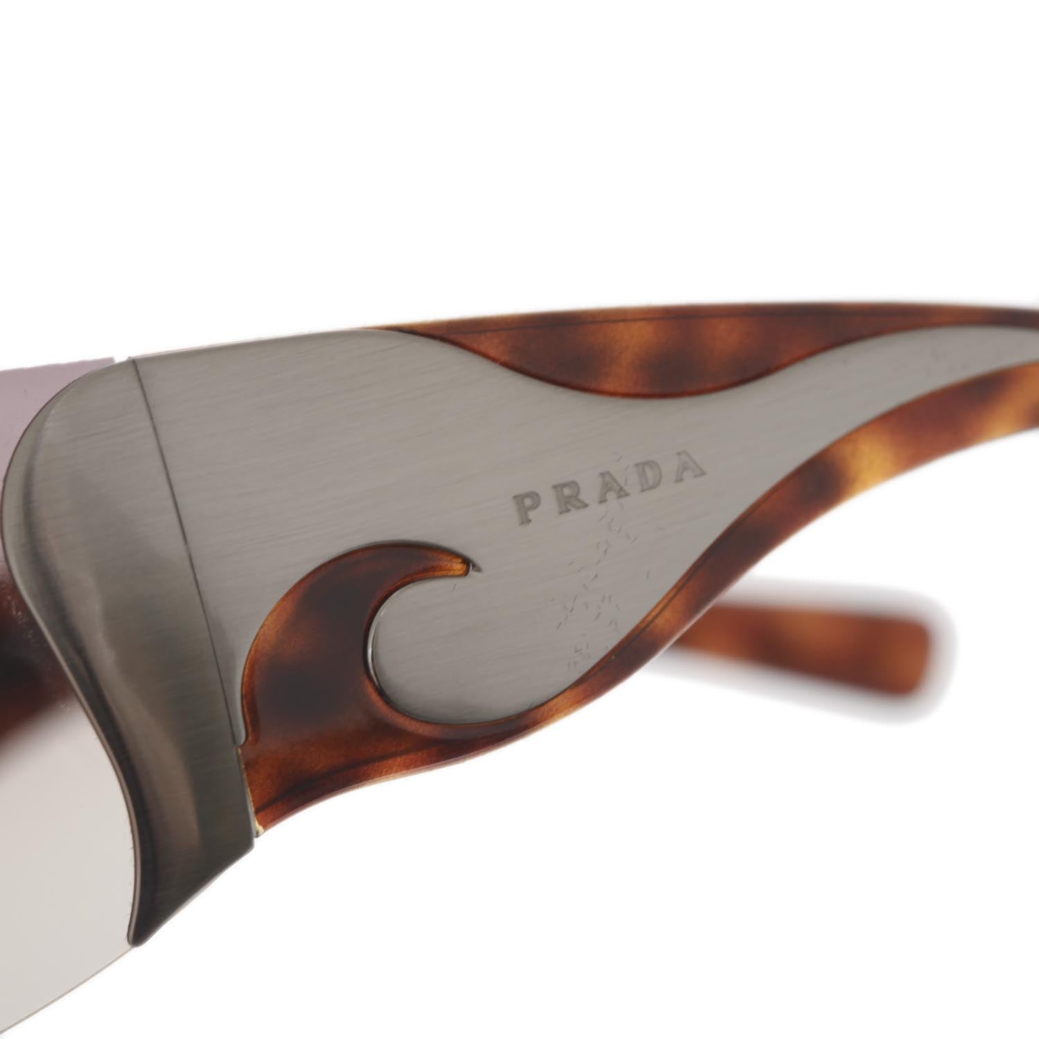Prada Tortoise Shell Wrap Around Sunglasses SPR 58F 7 of 11
