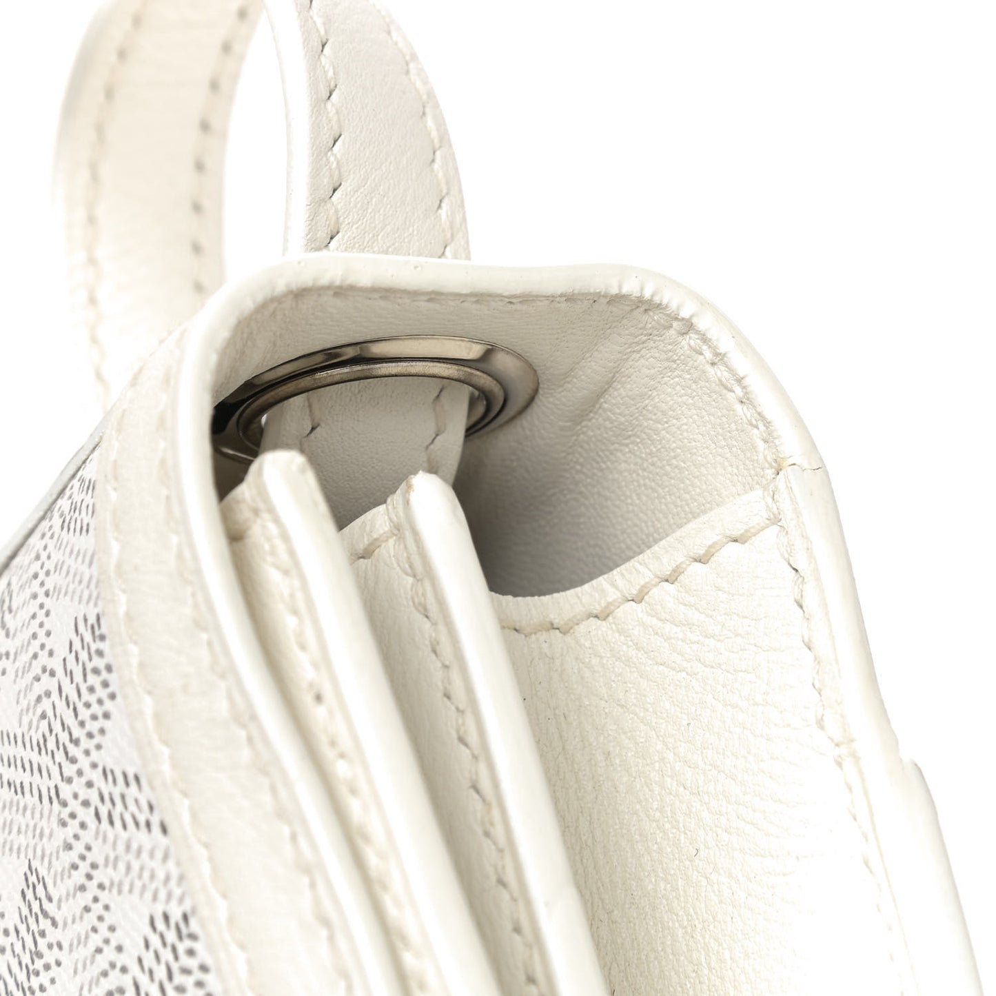 Goyardine 233 PM Shoulder Bag White
