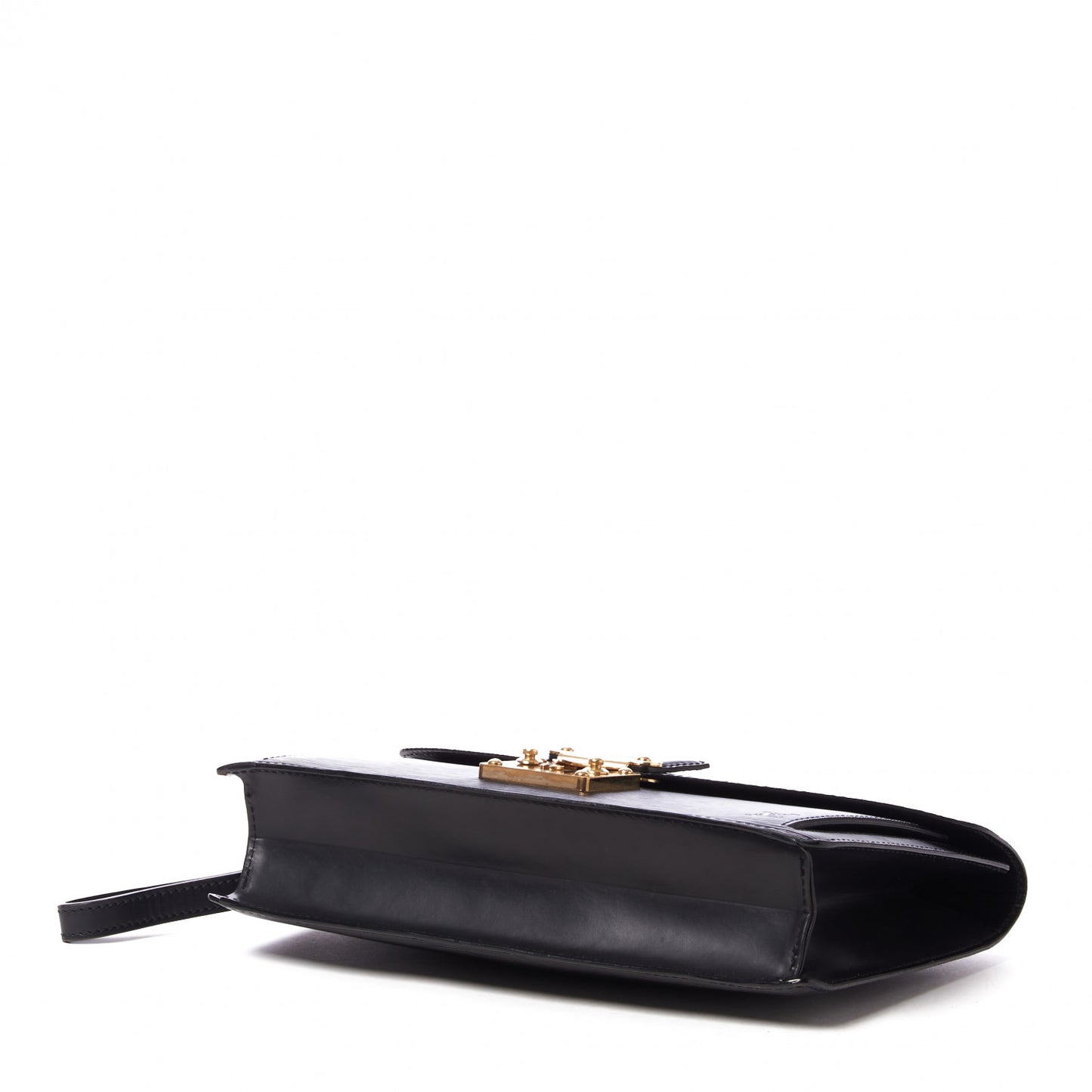 Epi Pochette Sellier Dragonne Clutch Black