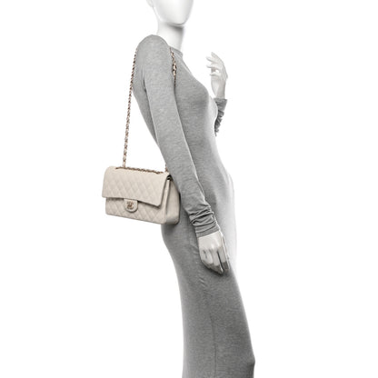 Chanel Caviar Quilted Medium Double Flap White 2 of 11