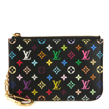 Louis Vuitton Monogram Multicolor Key Pouch Black Grenade 1 of 6