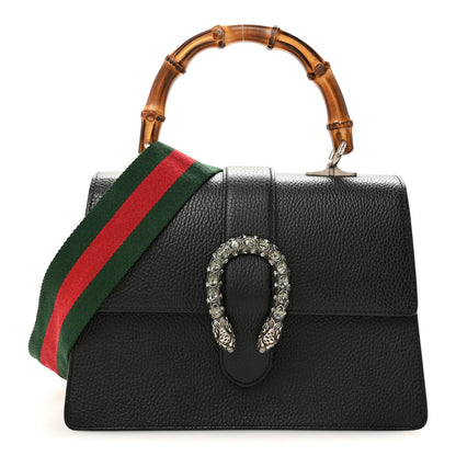 Gucci Dollar Calfskin Crystal Web Medium Dionysus Bamboo Top Handle Bag Black Black Diamond 1 of 11