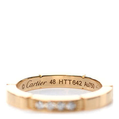 Cartier 18K Yellow Gold Diamond Maillon Panthere Wedding Band Ring 48 4.5 4 of 6