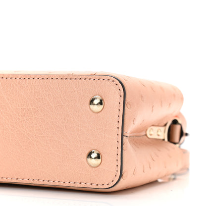 Louis Vuitton Ostrich Capucines Mini Rose Champagne 8 of 10
