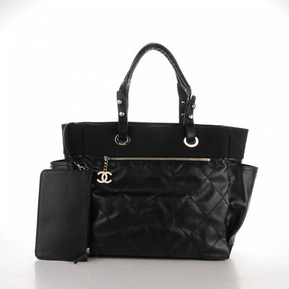 Chanel Coated Canvas Large Paris Biarritz Tote Black 3 of 8