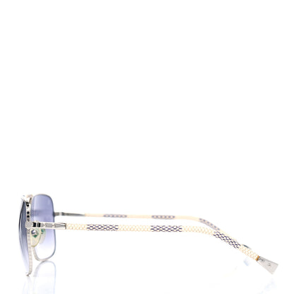 Louis Vuitton Damier Azur Conspiration Pilote Aviator Sunglasses Z0297U 3 of 6