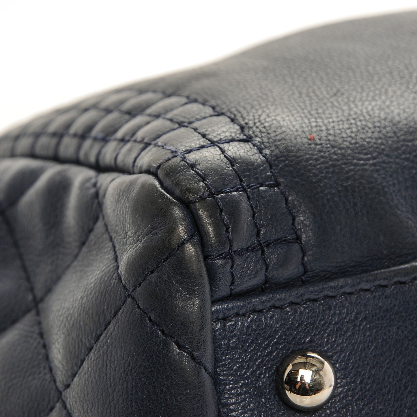 Calfskin Coco Bengal Open Accordion Tote Blue