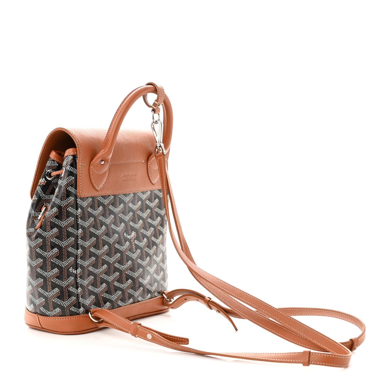 Goyard Goyardine Calfskin Mini Alpin Backpack Black Gold 3 of 9