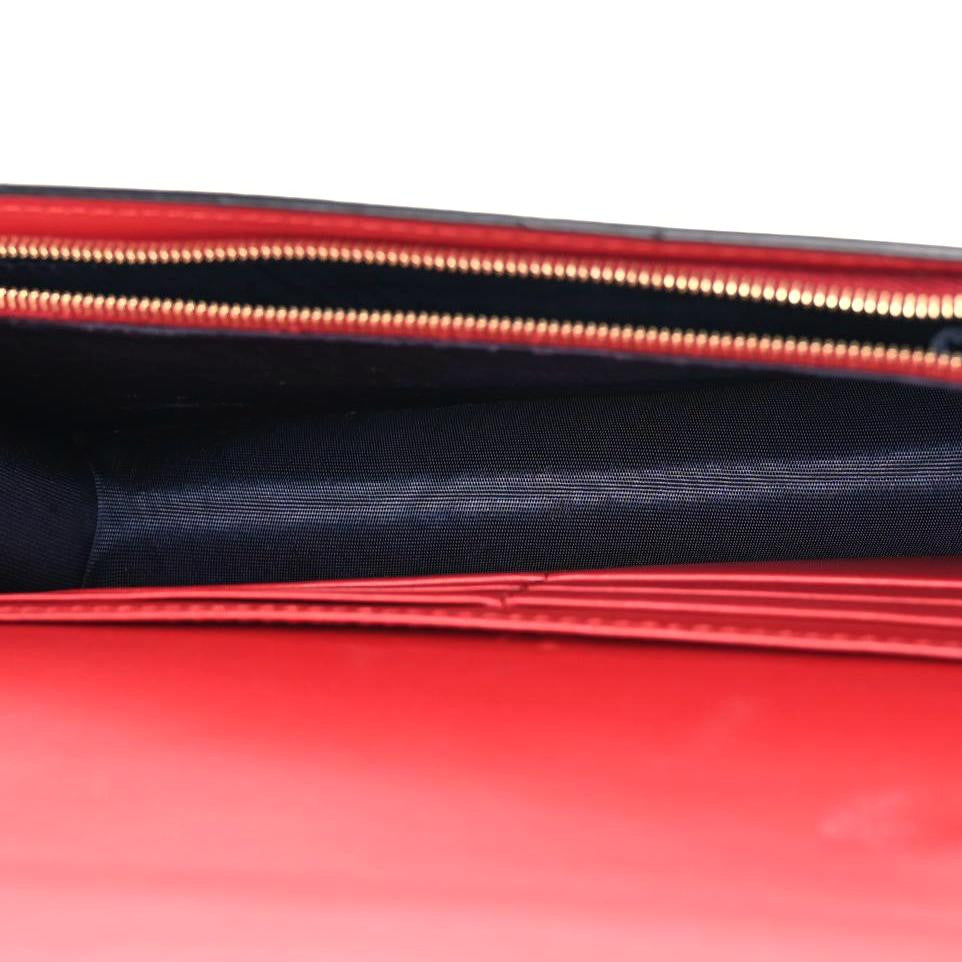 GG Supreme Monogram Blooms Chain Wallet Blue
