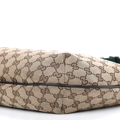 Gucci Monogram Web Medium Half Moon Hobo Dark Brown 10 of 10