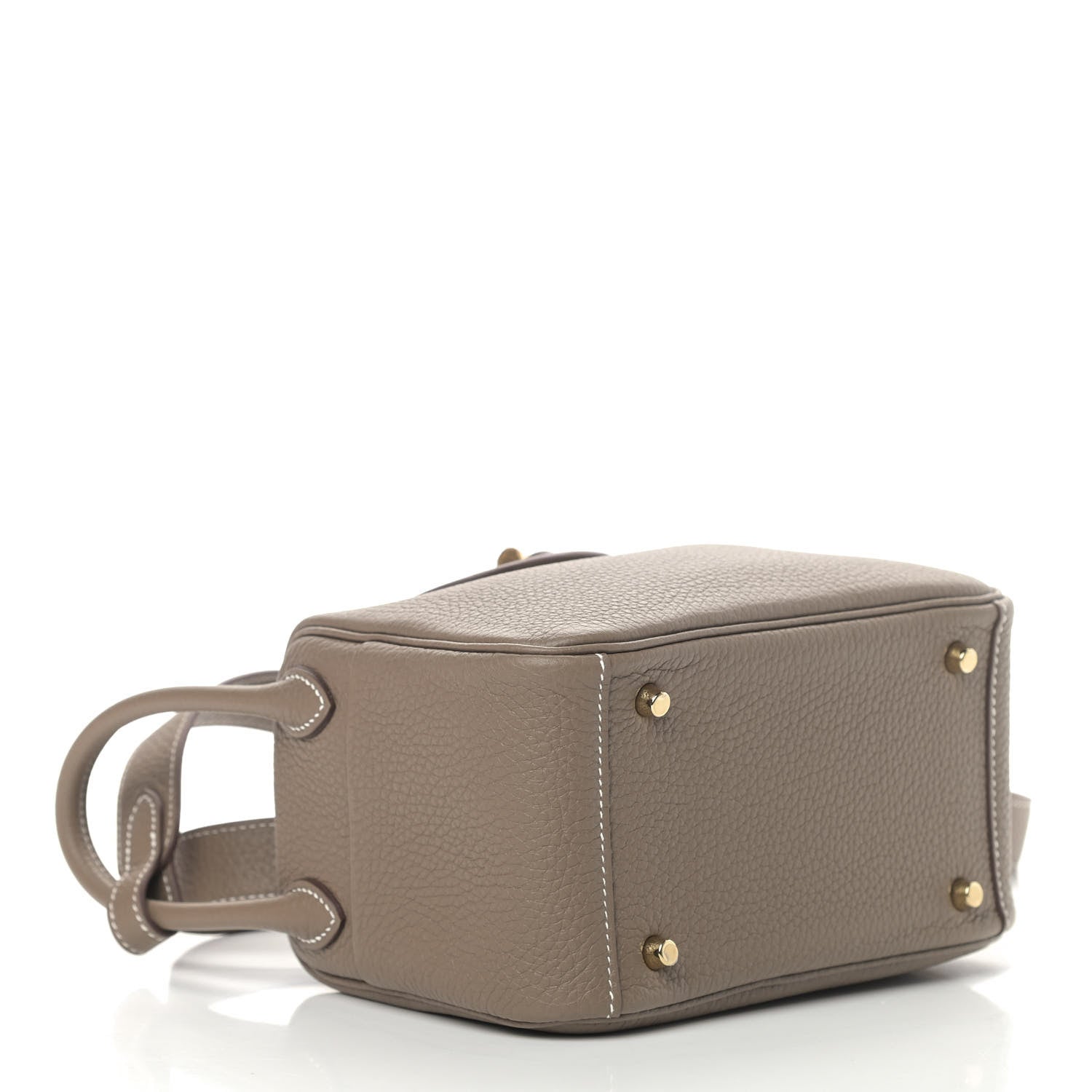 Hermes Taurillon Clemence Mini Lindy 20 Etoupe 4 of 9