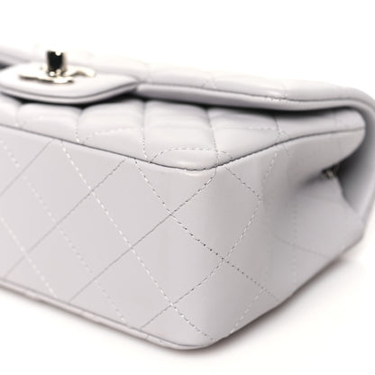 Chanel Lambskin Quilted Mini Rectangular Flap Grey 10 of 11