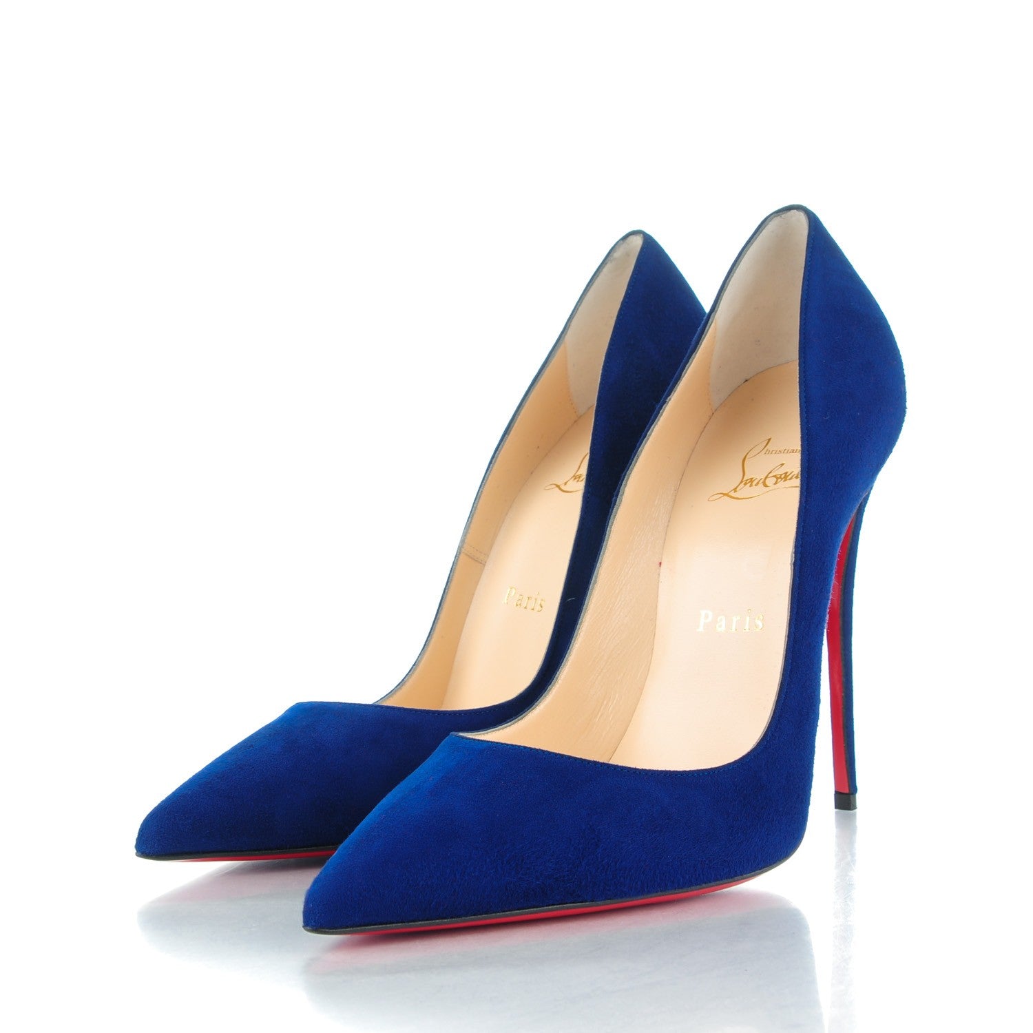 Christian Louboutin Suede So Kate 120 Pumps 38 Navy 3 of 8