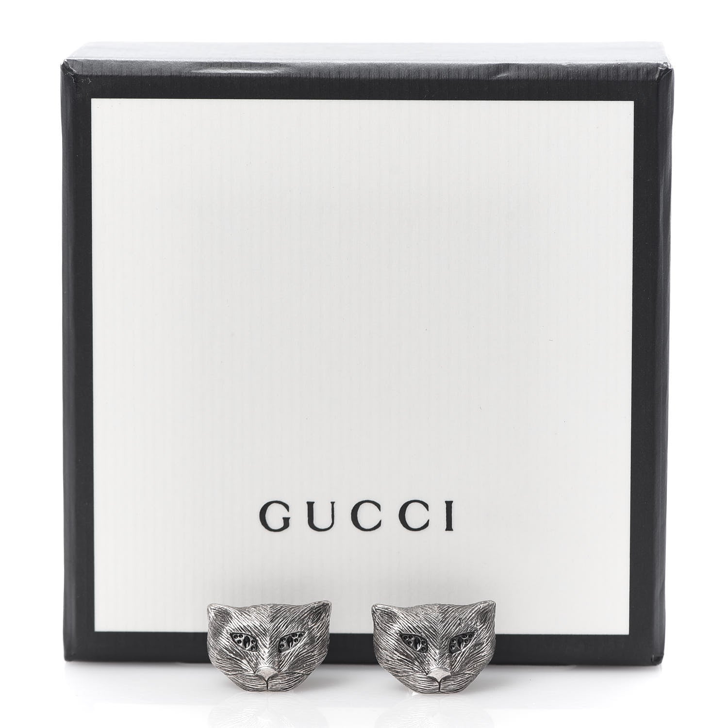 Gucci Sterling Silver Garden Cat Earrings 6 of 6