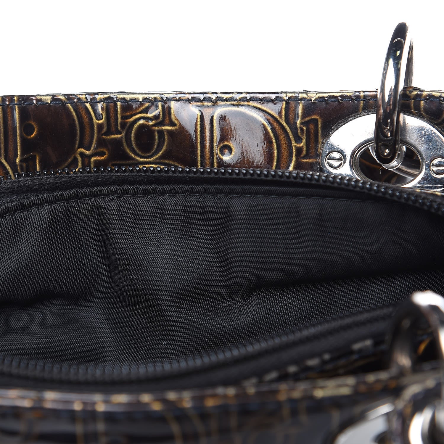 Christian Dior Patent Ultimate Medium Lady Dior Brown 19 of 19