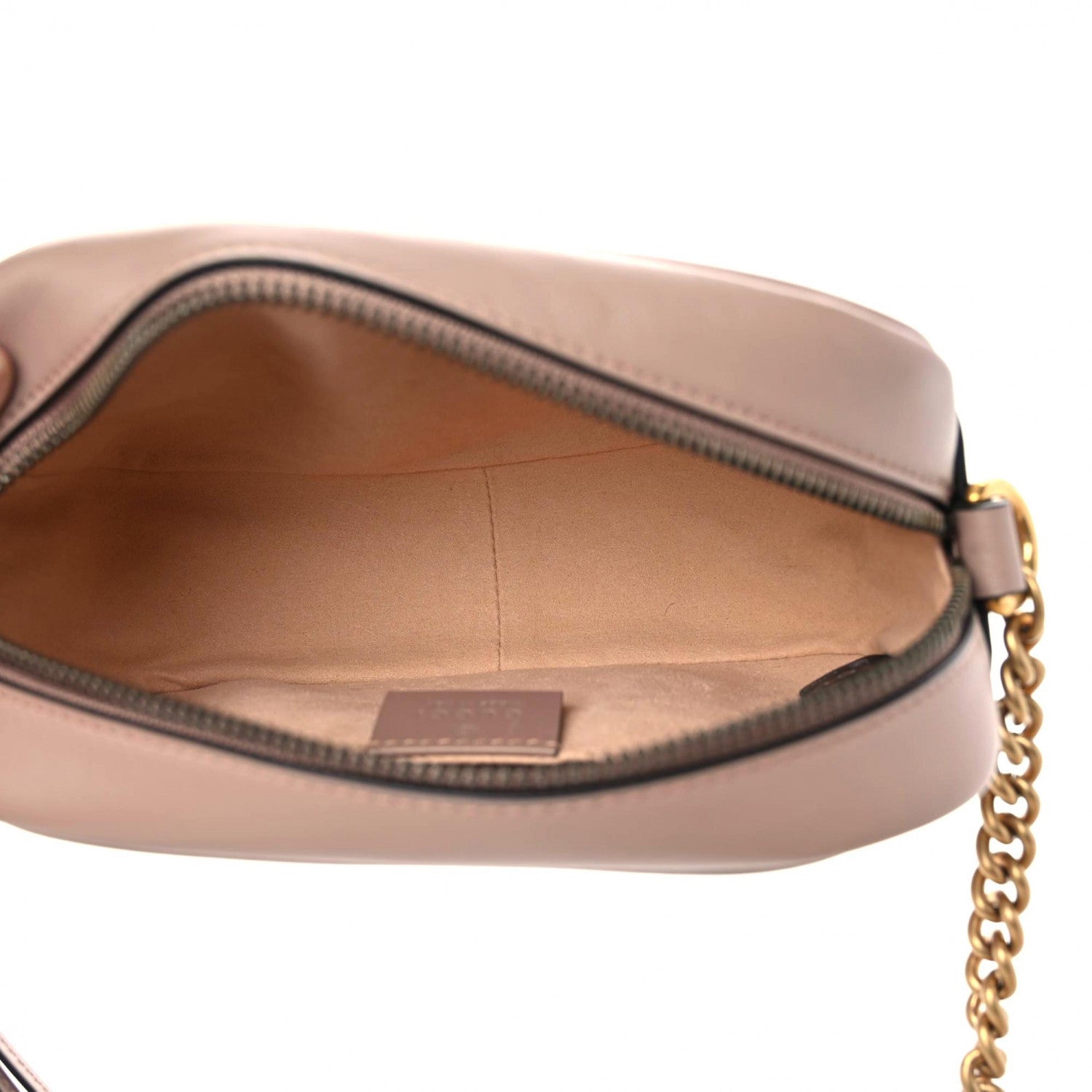 Gucci Calfskin Matelasse Mini GG Marmont Chain Shoulder Bag Porcelain Rose 5 of 9
