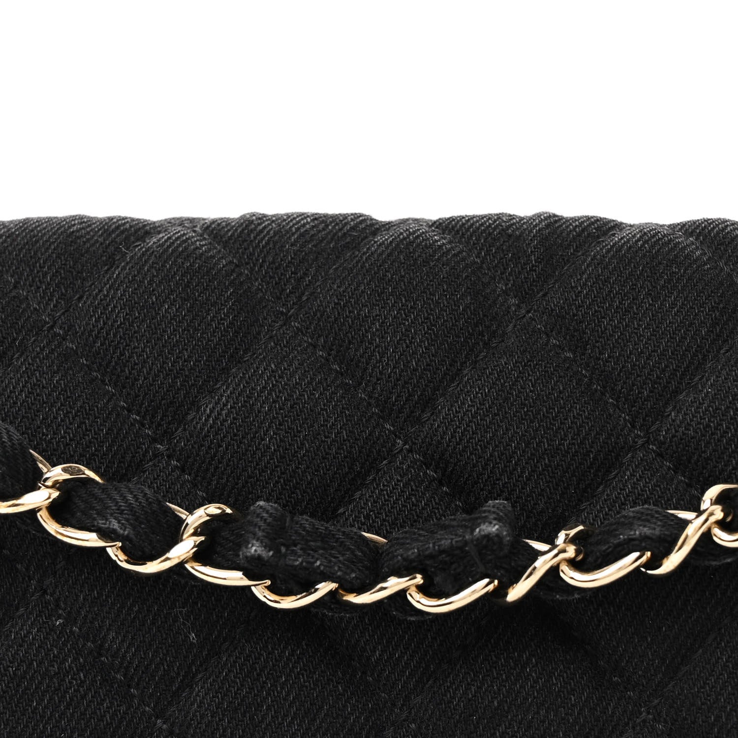 Chanel Denim Braided Medium Flap Bag Black 8 of 11
