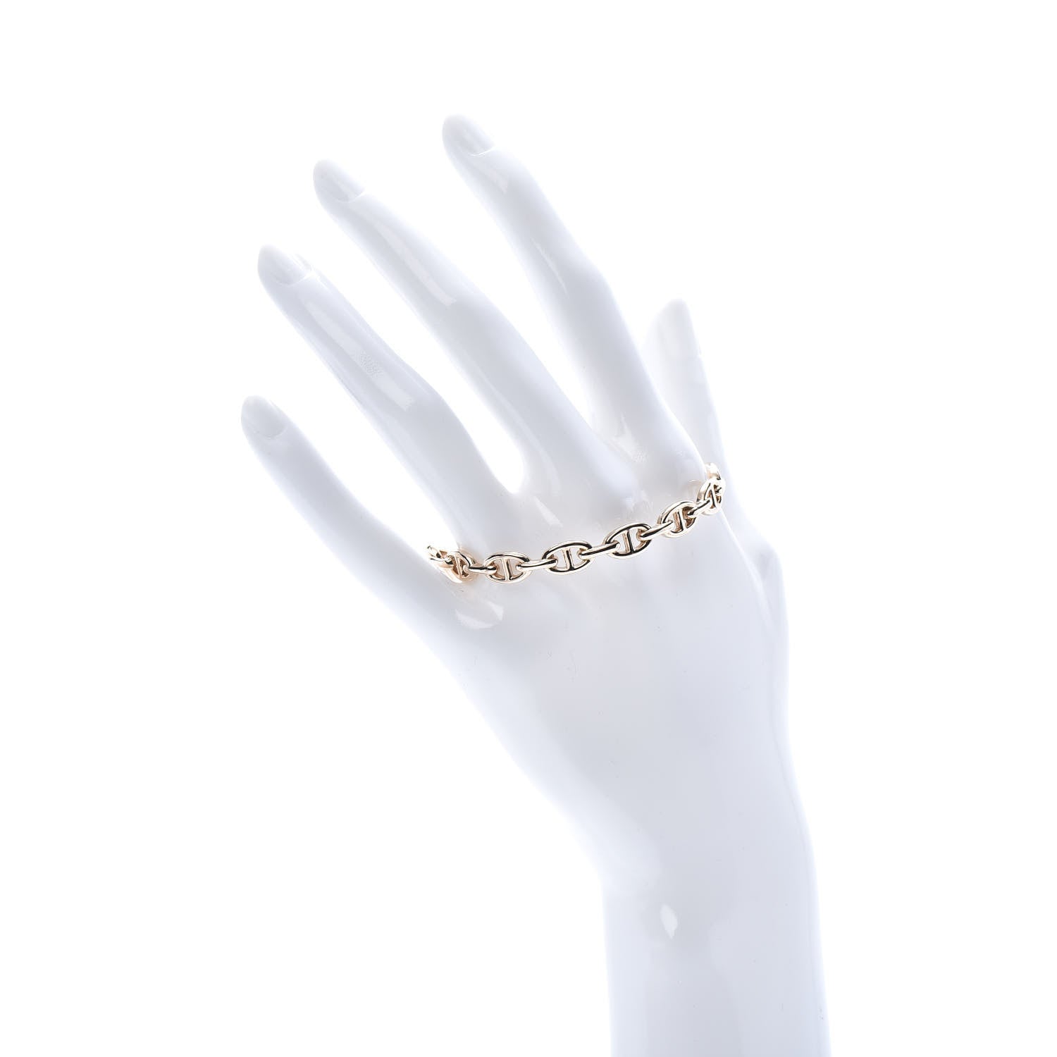 Hermes 18K Rose Gold PM Chaine d'Ancre Enchainee Bracelet SH 2 of 6
