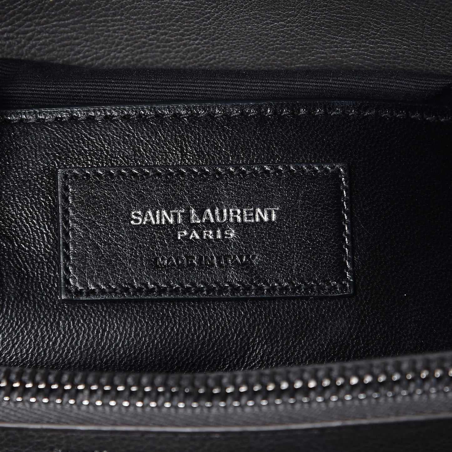 Sheepskin Matelasse Chevron Monogram Large College Satchel Dark Anthracite