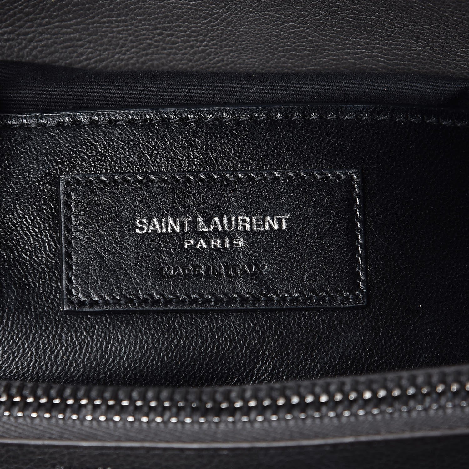 Saint Laurent Sheepskin Matelasse Chevron Monogram Large College Satchel Dark Anthracite 6 of 8