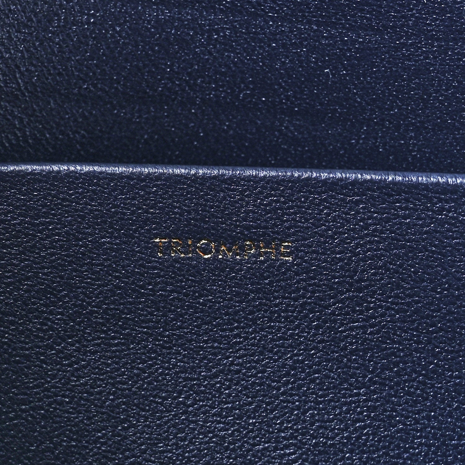Celine Shiny Calfskin Medium Triomphe Navy Blue 6 of 12