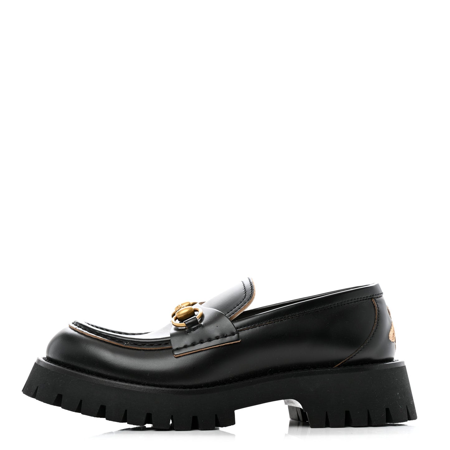 Cordovan Lux Womens Harald Horsebit 25mm Platform Loafers 38.5 Black
