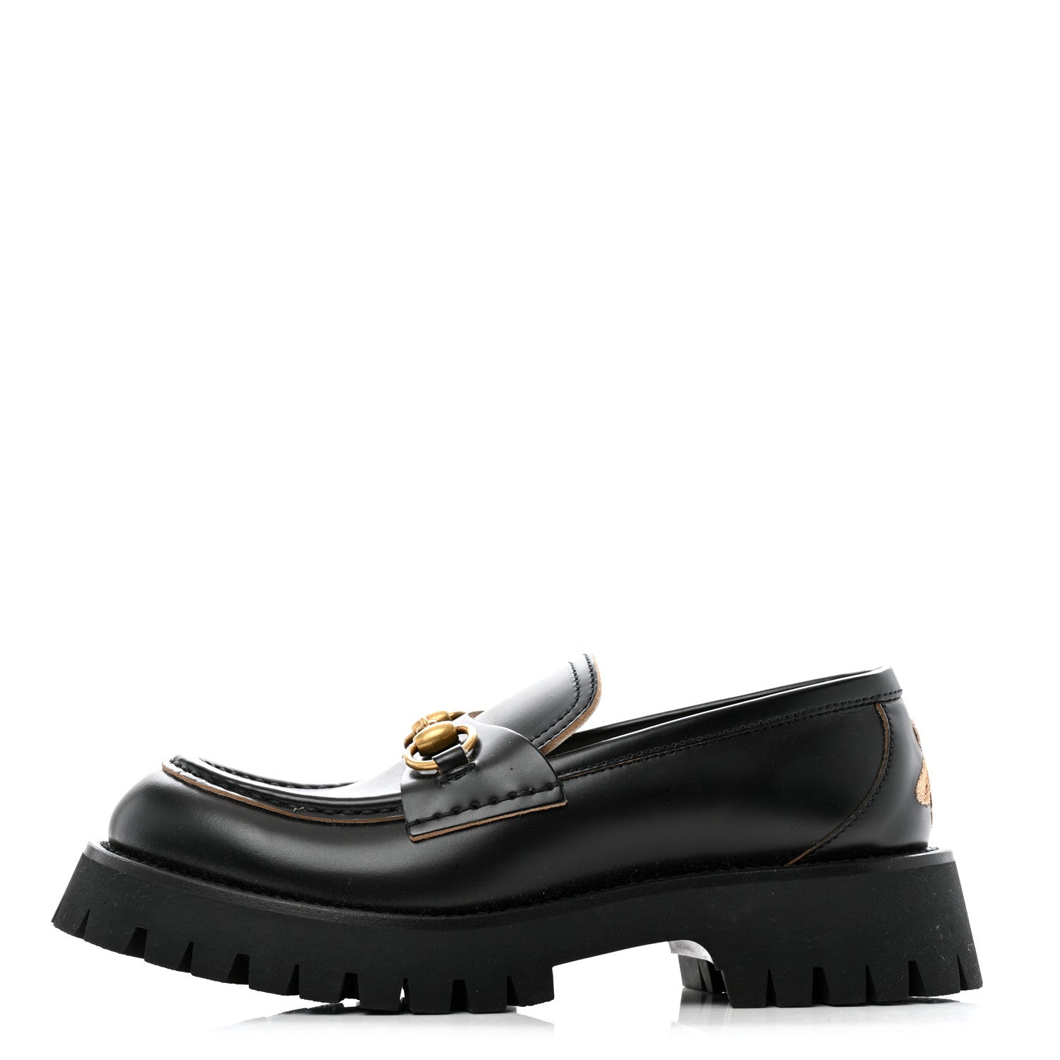 Gucci Cordovan Lux Womens Harald Horsebit 25mm Platform Loafers 38.5 Black 1 of 11