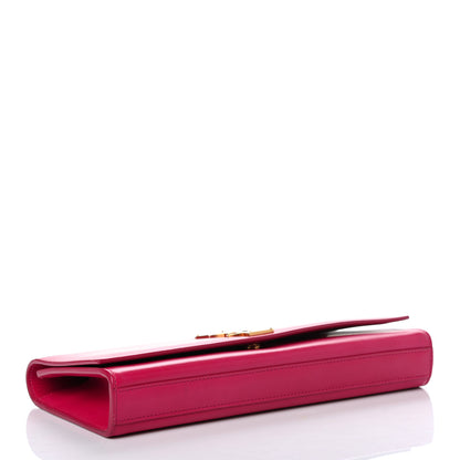 Saint Laurent Calfskin Classic Monogram Cassandre Clutch Lipstick Fuchsia 4 of 8
